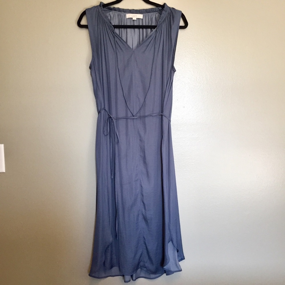 Loft Silky Blue Dress
